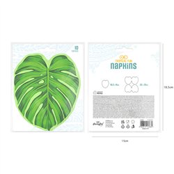 12 st. Servetter Monstera blad grön 29x36 cm 12 st. Servetter Monstera blad grön 29x36 cm