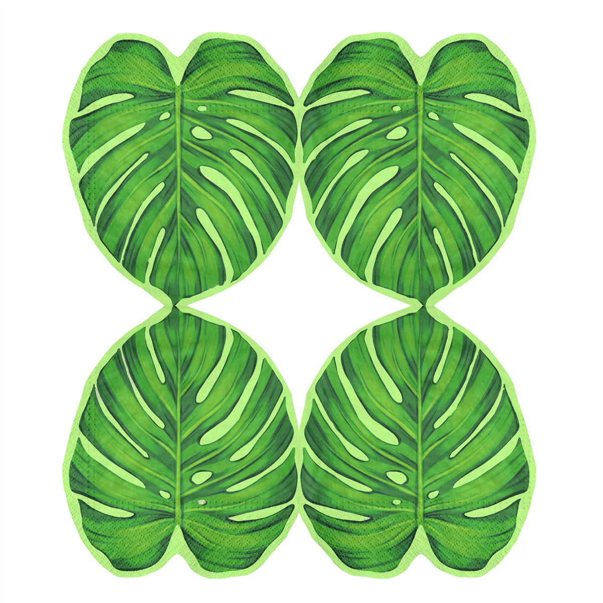 12 st. Servetter Monstera blad grön 29x36 cm 12 st. Servetter Monstera blad grön 29x36 cm