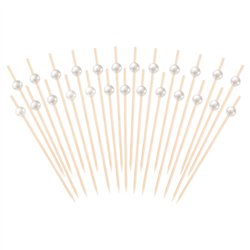 120 st Cocktailpinnar sommarmotiv trä mixade färger 12 cm