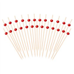 120 st Cocktailpinnar sommarmotiv trä mixade färger 12 cm