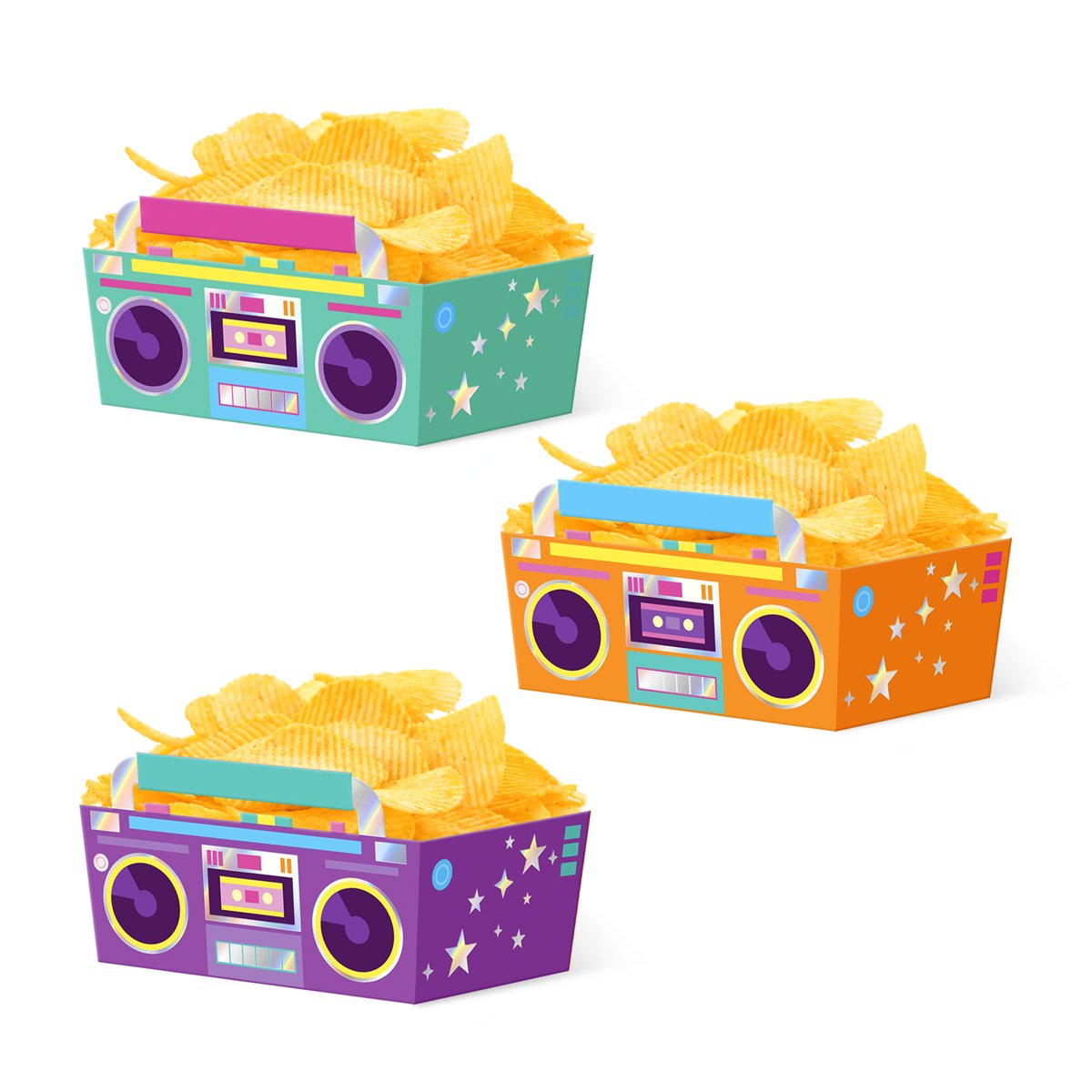 6 st Snacksboxar Hästtema Mixfärger 15x10 cm 6 st Snacksboxar Hästtema Mixfärger 15x10 cm