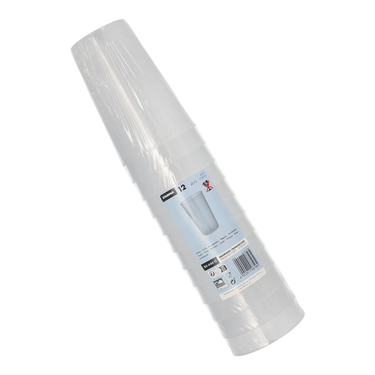 30 st Okrossbara Dricksglas 300 ml Mj&ouml;lkkristallin PP