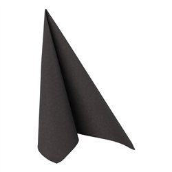 20 st Svarta Royal Airlaid Servetter 40x40 cm