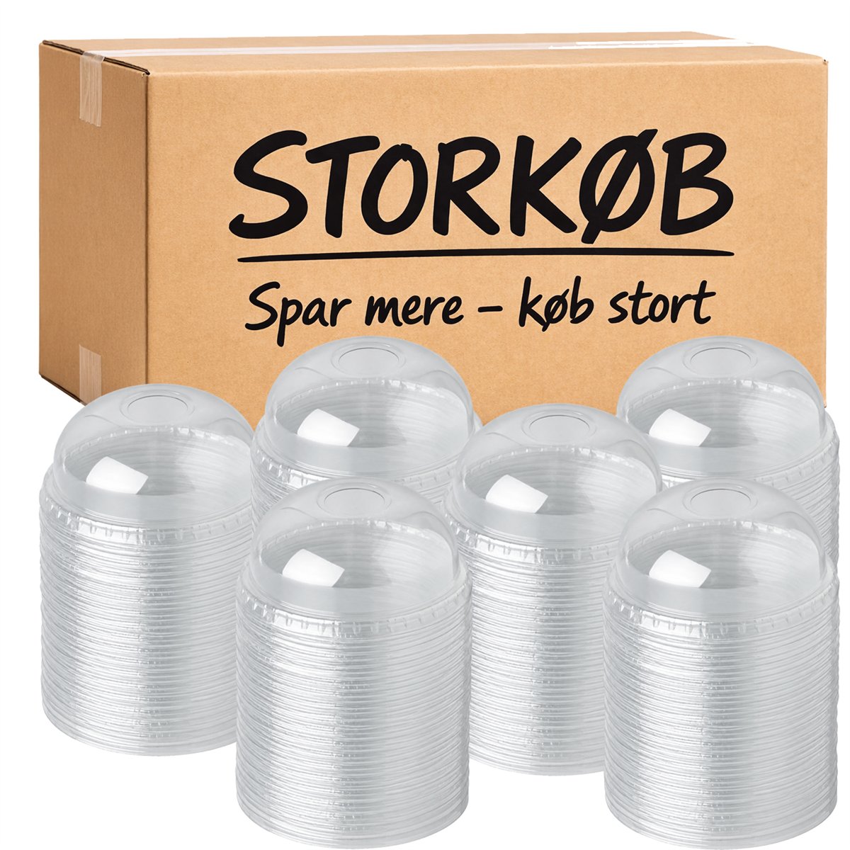 50 st Kupollock Transparent PET 99 mm med Sugrörshål 50 st Kupollock Transparent PET 99 mm med Sugrörshål