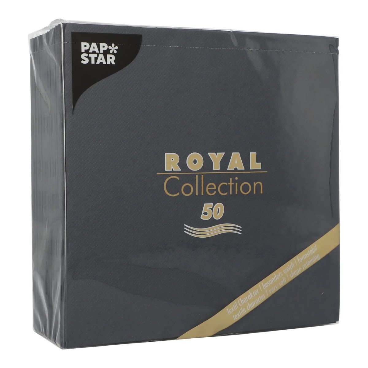 20 st Svarta Royal Airlaid Servetter 40x40 cm