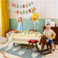 Plastduk Gröna Blad vit/grön 137x274 cm Plastduk Gröna Blad vit/grön 137x274 cm
