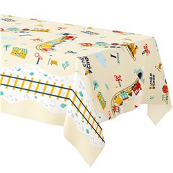 Plastduk Gröna Blad vit/grön 137x274 cm Plastduk Gröna Blad vit/grön 137x274 cm