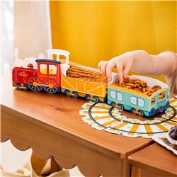 3 st. Snackboxar Traktor med Dragvagnar gul/grön