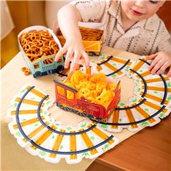 3 st. Snackboxar Traktor med Dragvagnar gul/grön 3 st. Snackboxar Traktor med Dragvagnar gul/grön