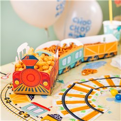 3 st. Snackboxar Traktor med Dragvagnar gul/grön 3 st. Snackboxar Traktor med Dragvagnar gul/grön