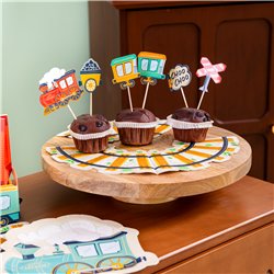 7 st Cupcake Toppers Racerbilar mix 10,5 cm 7 st Cupcake Toppers Racerbilar mix 10,5 cm