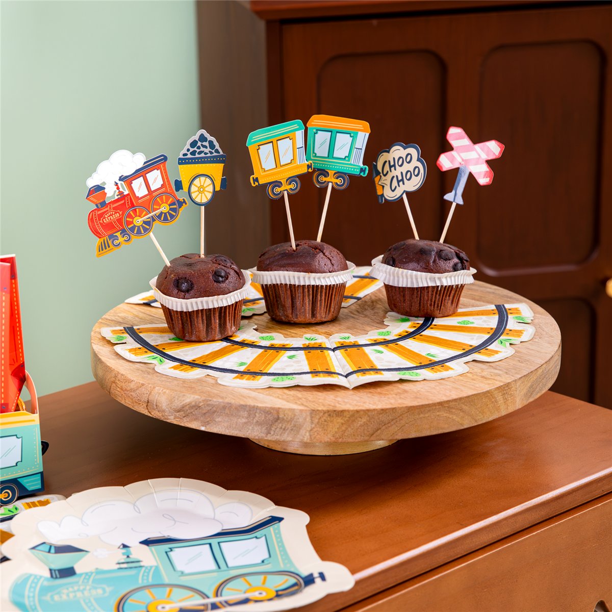 7 st Cupcake Toppers Racerbilar mix 10,5 cm 7 st Cupcake Toppers Racerbilar mix 10,5 cm