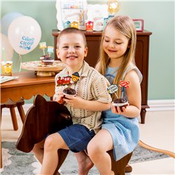 7 st Cupcake Toppers Racerbilar mix 10,5 cm 7 st Cupcake Toppers Racerbilar mix 10,5 cm