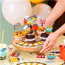 7 st Cupcake Toppers Racerbilar mix 10,5 cm 7 st Cupcake Toppers Racerbilar mix 10,5 cm