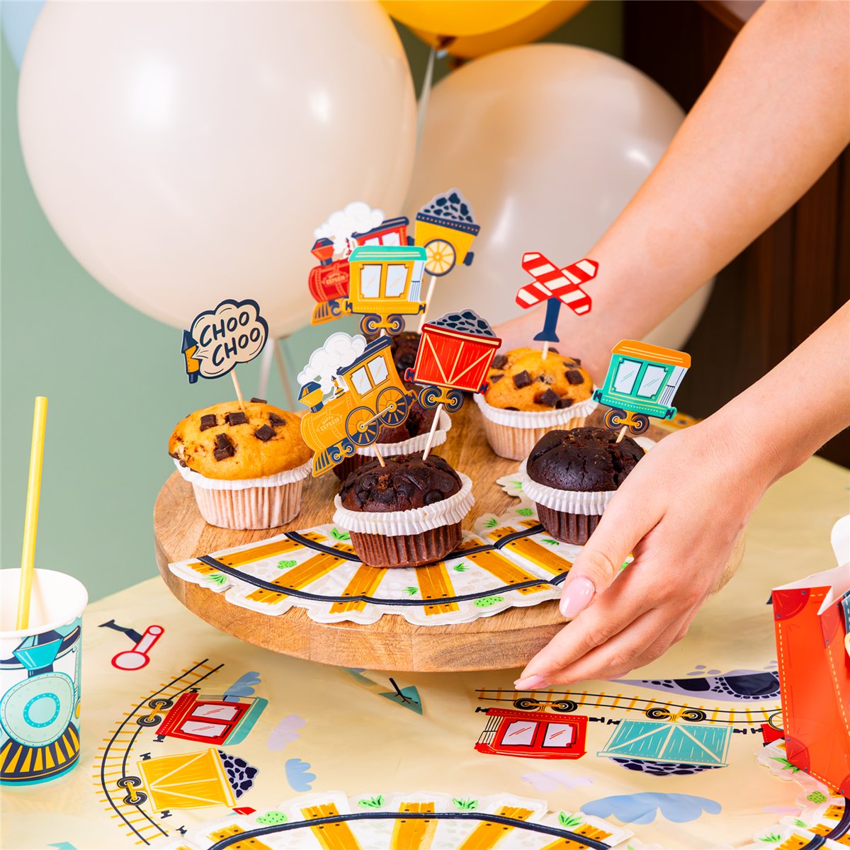7 st Cupcake Toppers Racerbilar mix 10,5 cm 7 st Cupcake Toppers Racerbilar mix 10,5 cm