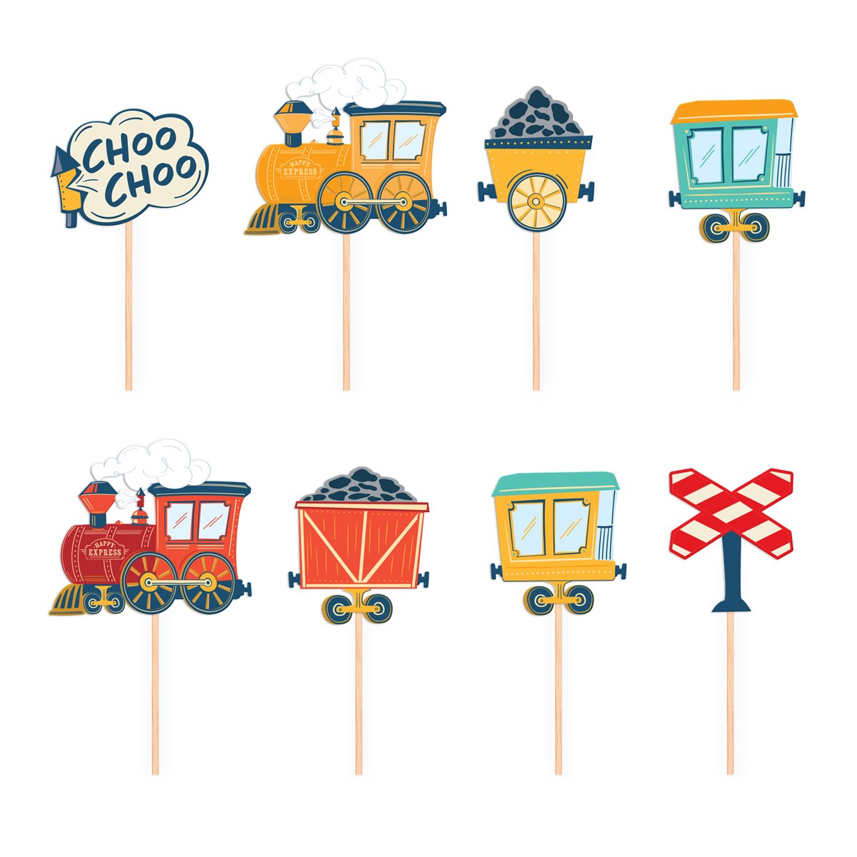 7 st Cupcake Toppers Racerbilar mix 10,5 cm 7 st Cupcake Toppers Racerbilar mix 10,5 cm