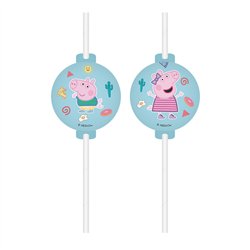 6 st Papperssugr&ouml;r H&auml;stmotiv mixf&auml;rger 19,5 cm