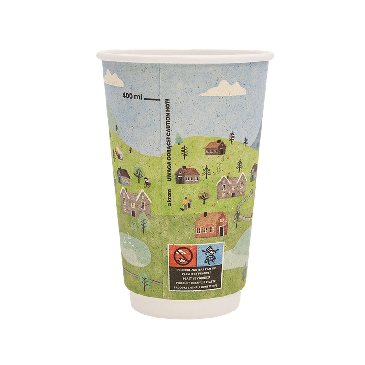 25 st Dubbelväggiga Pappmuggar Brun/Beige 300 ml 25 st Dubbelväggiga Pappmuggar Brun/Beige 300 ml