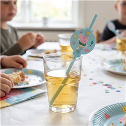 6 st Papperssugr&ouml;r H&auml;stmotiv mixf&auml;rger 19,5 cm