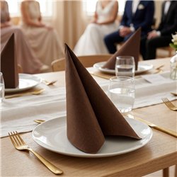 20 st Svarta Royal Airlaid Servetter 40x40 cm