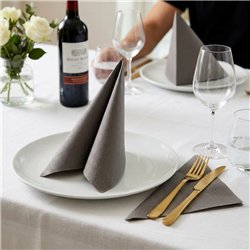 20 st Svarta Royal Airlaid Servetter 40x40 cm