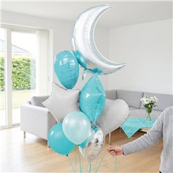 12 st. Latexballonger silver, vit och marinblå 27–31 cm 12 st. Latexballonger silver, vit och marinblå 27–31 cm