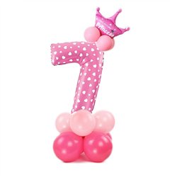 Ballongbukett 1-årsdag ljusblå metallic 51 delar