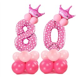 Ballongbukett 1-&aring;rsdag ljusbl&aring; metallic 51 delar