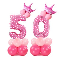 Ballongbukett 1-&aring;rsdag ljusbl&aring; metallic 51 delar