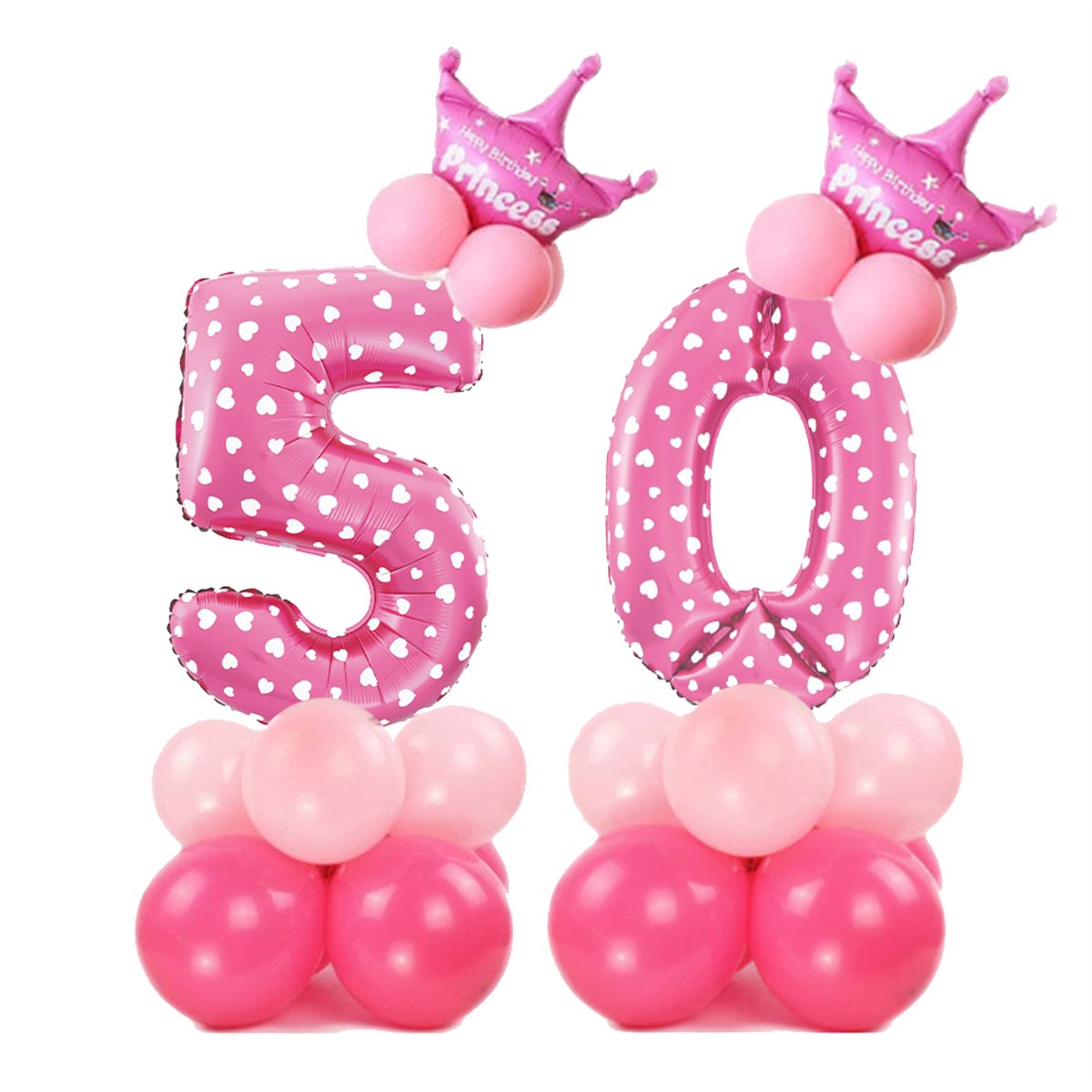 Ballongbukett 1-&aring;rsdag ljusbl&aring; metallic 51 delar