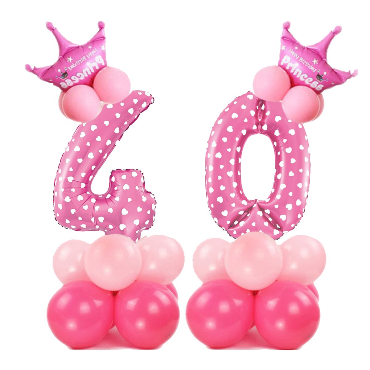 Ballongbukett 1-&aring;rsdag ljusbl&aring; metallic 51 delar