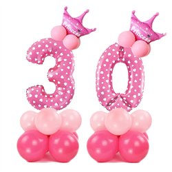 Ballongbukett 1-&aring;rsdag ljusbl&aring; metallic 51 delar