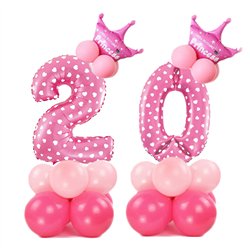 Ballongbukett 1-&aring;rsdag ljusbl&aring; metallic 51 delar