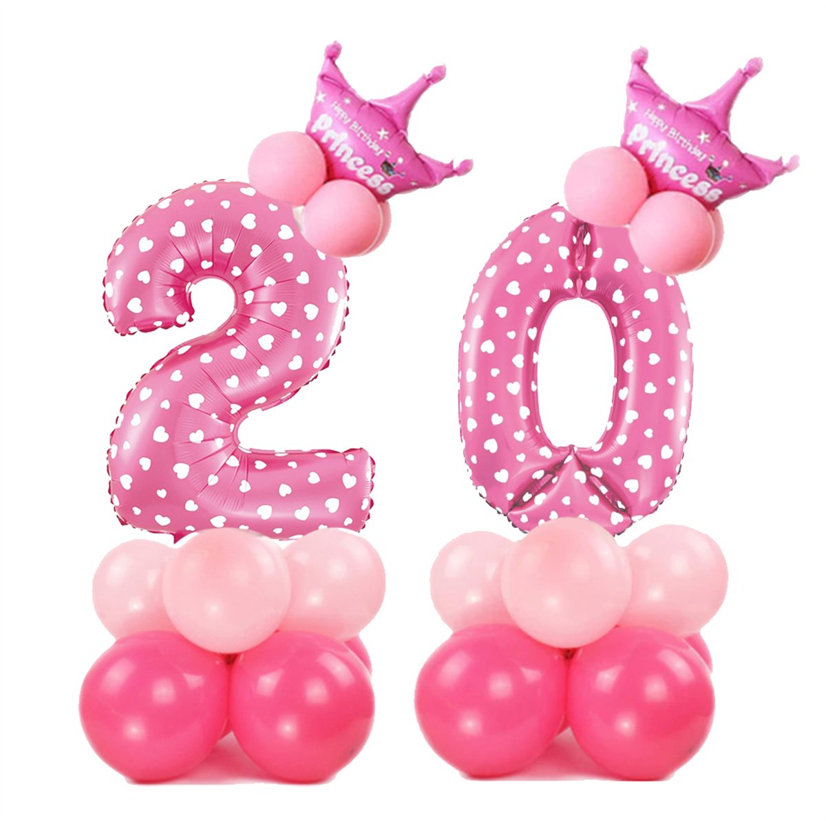 Ballongbukett 1-&aring;rsdag ljusbl&aring; metallic 51 delar