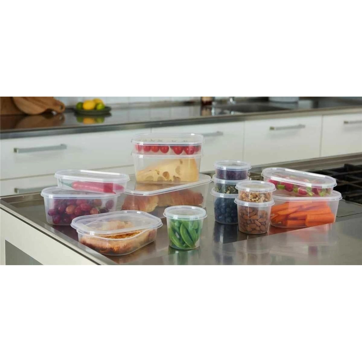 50 st Transparenta Condibunkar 250 ml &ndash; PP, stapelbara