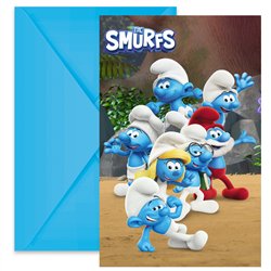 6 st Paw Patrol Inbjudningskort med kuvert