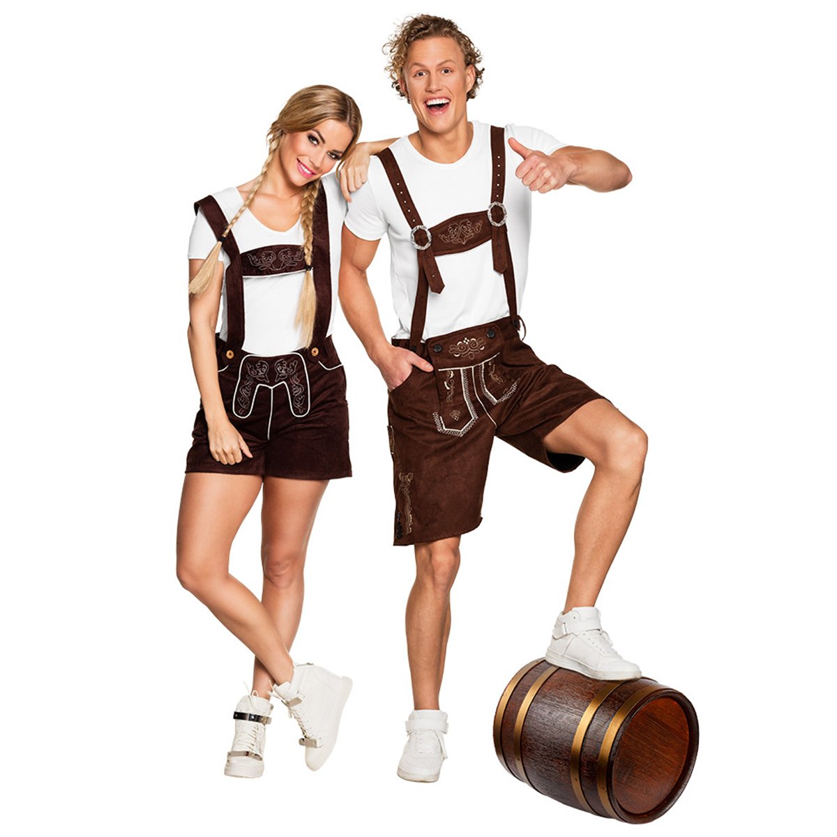 Skelettdr&auml;kt svart/vit storlek L polyester