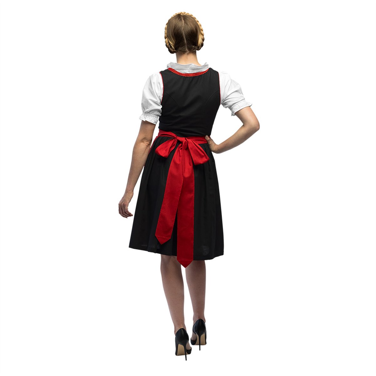 Skelettdr&auml;kt svart/vit storlek L polyester