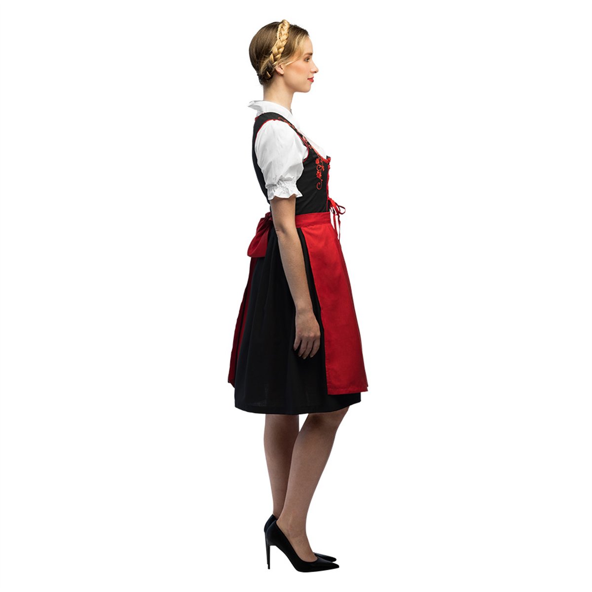 Skelettdr&auml;kt svart/vit storlek L polyester