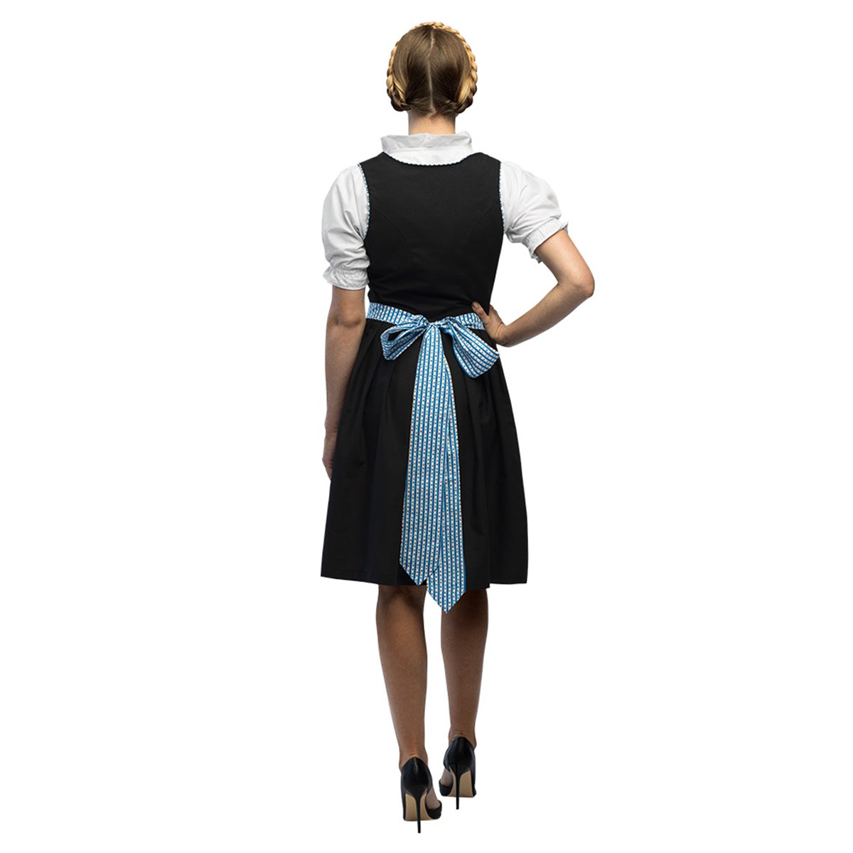 Skelettdr&auml;kt svart/vit storlek L polyester