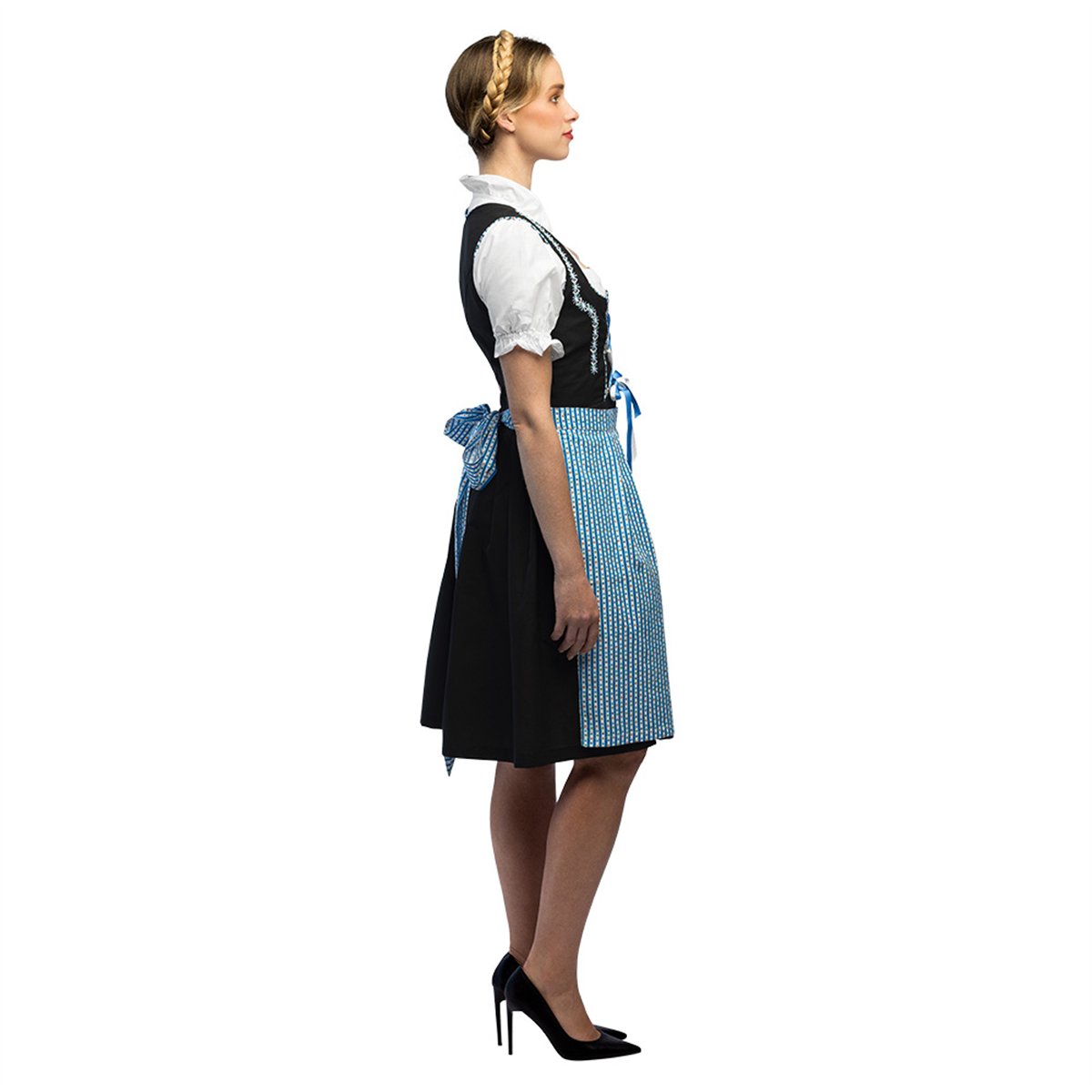 Skelettdräkt svart/vit storlek L polyester Skelettdräkt svart/vit storlek L polyester