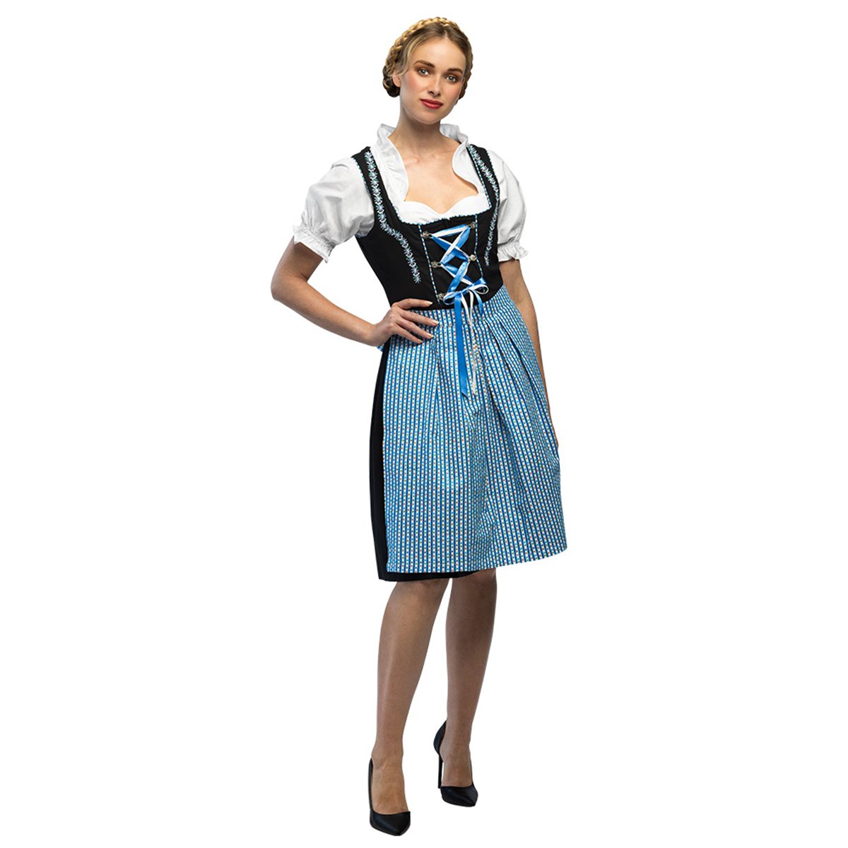 Skelettdräkt svart/vit storlek L polyester Skelettdräkt svart/vit storlek L polyester