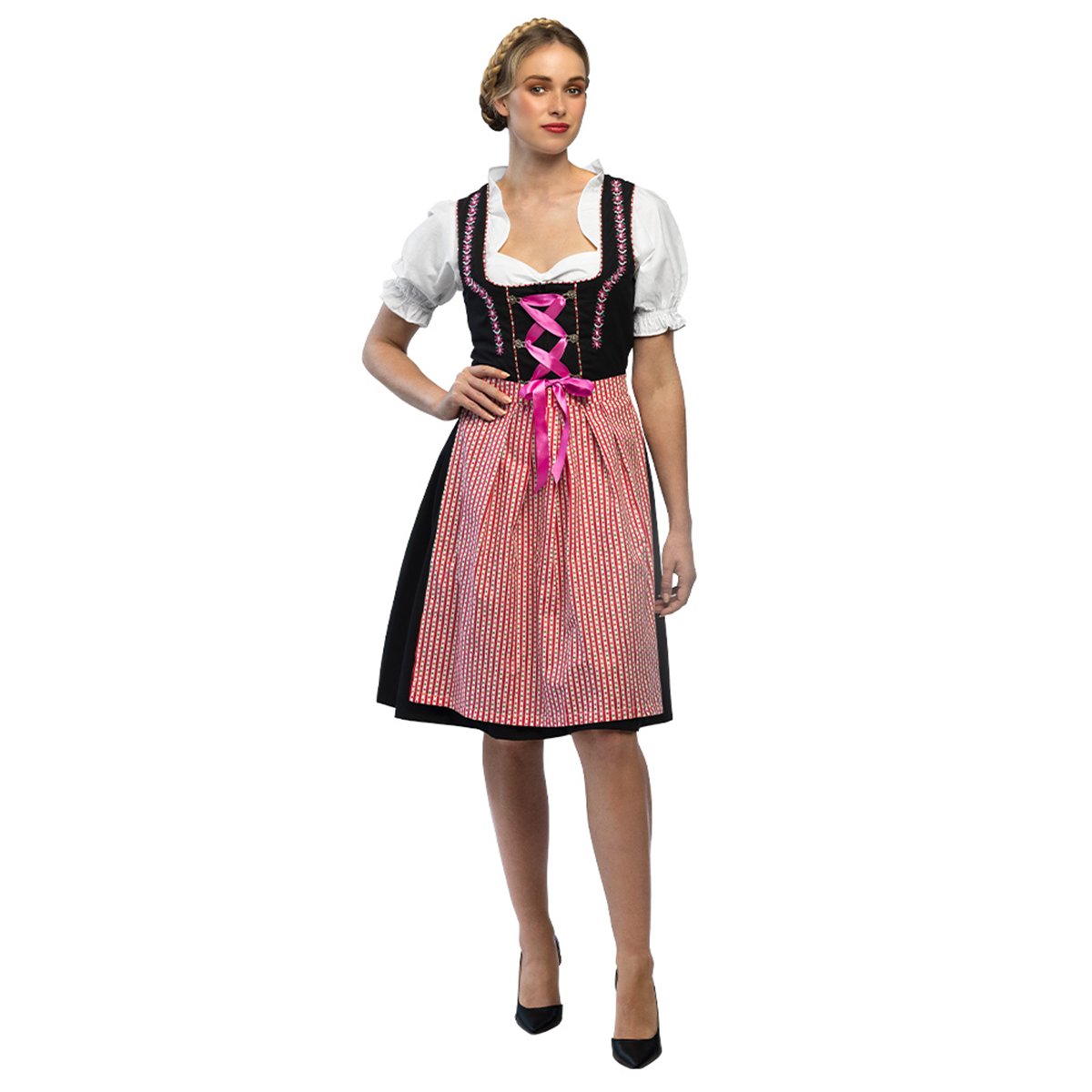 Skelettdräkt svart/vit storlek L polyester Skelettdräkt svart/vit storlek L polyester