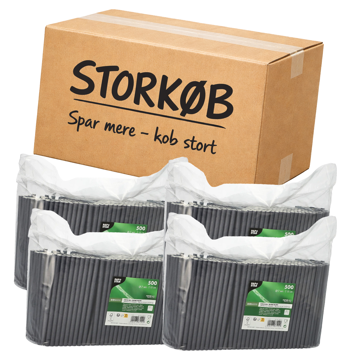 100 st Papperssugrör Brun 25 cm Ø 8 mm FSC 100 st Papperssugrör Brun 25 cm Ø 8 mm FSC