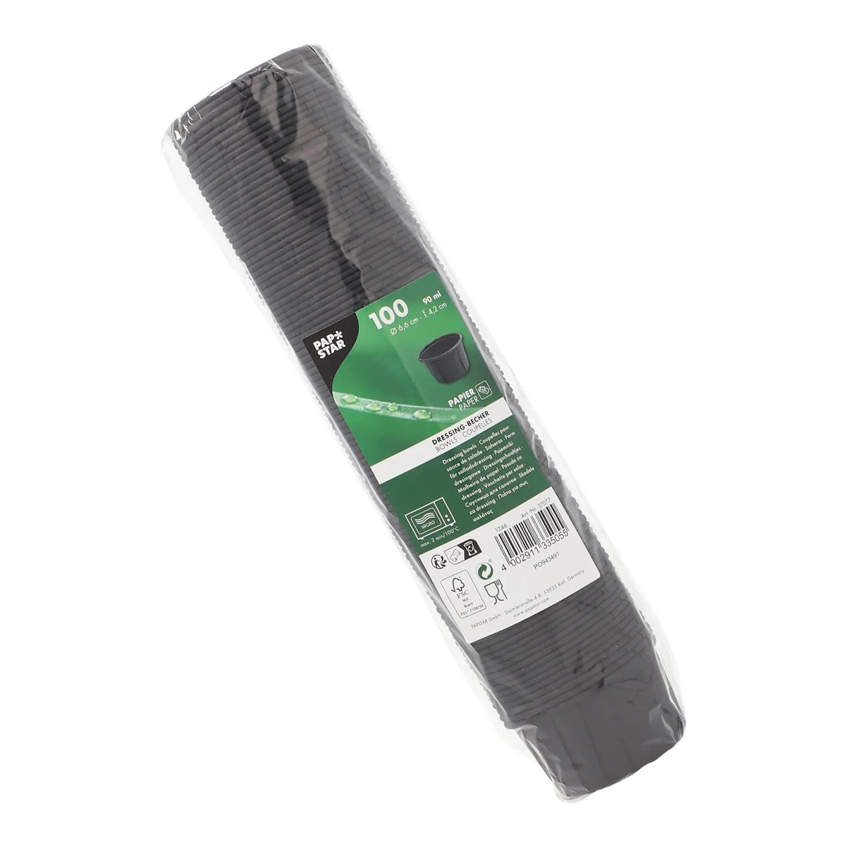 100 st Dressingb&auml;gare transparent &aring;teranv&auml;ndbara 80 ml PP