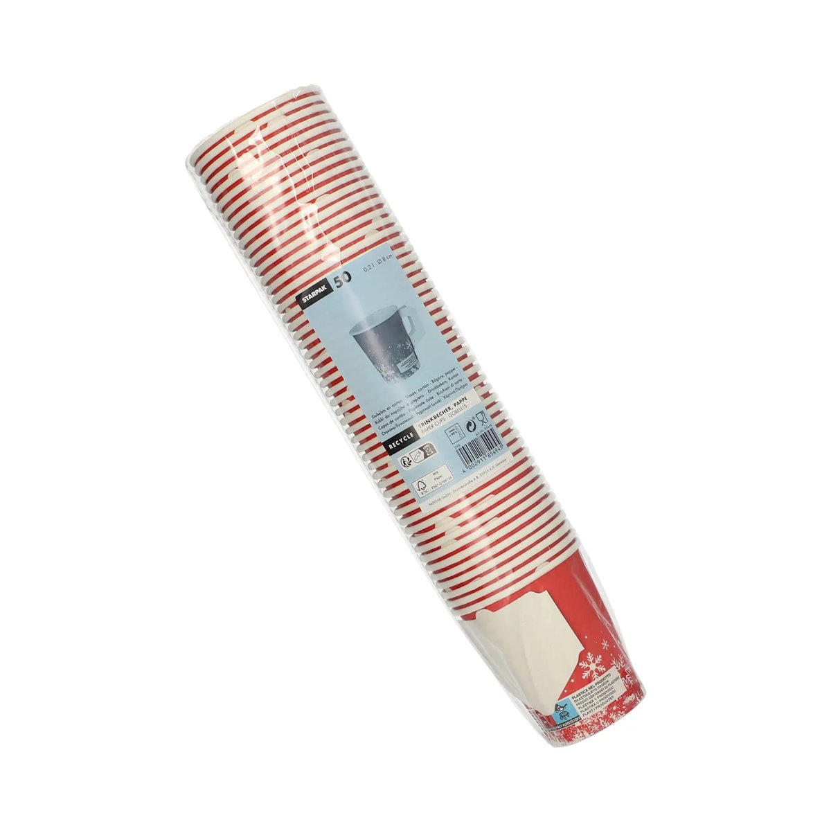 25 st Pappmuggar med handtag vita 180 ml