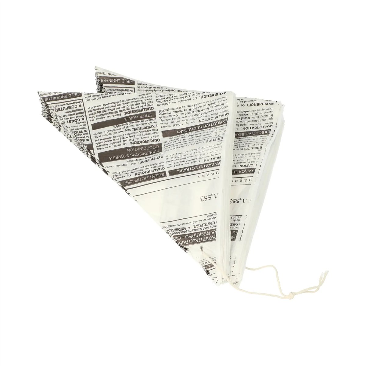 300 st Spetsstrutar svartvit tidningsdesign 325 mm 300 st Spetsstrutar svartvit tidningsdesign 325 mm