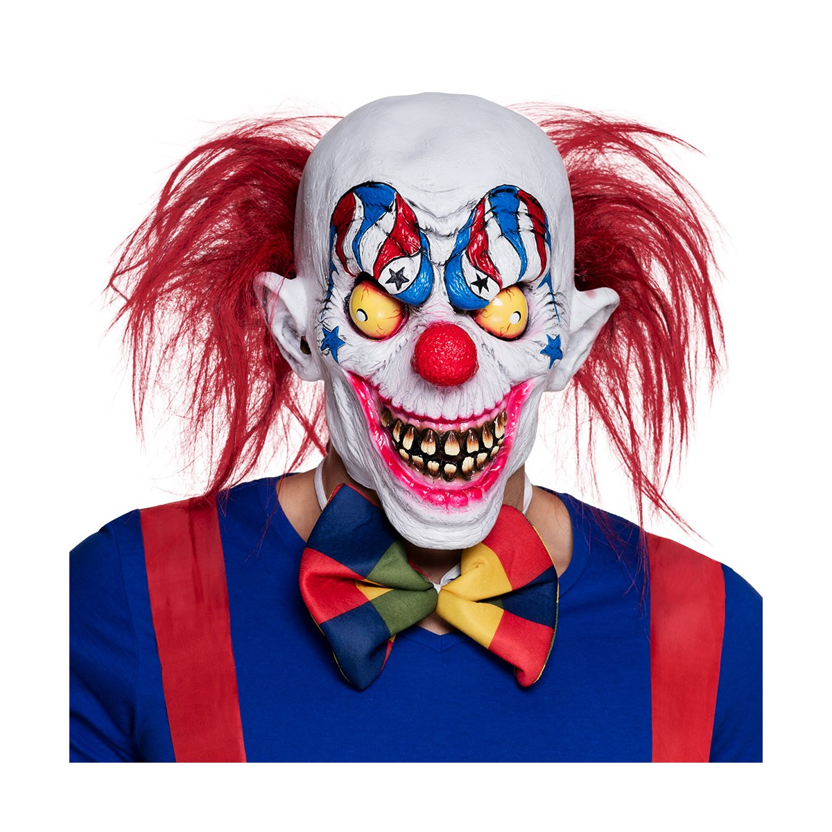 Scream Mask med huva vit och svart 18x31 cm Scream Mask med huva vit och svart 18x31 cm