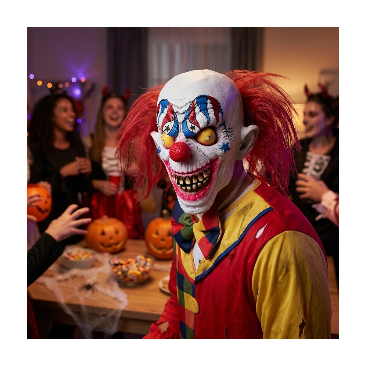 Scream Mask med huva vit och svart 18x31 cm Scream Mask med huva vit och svart 18x31 cm
