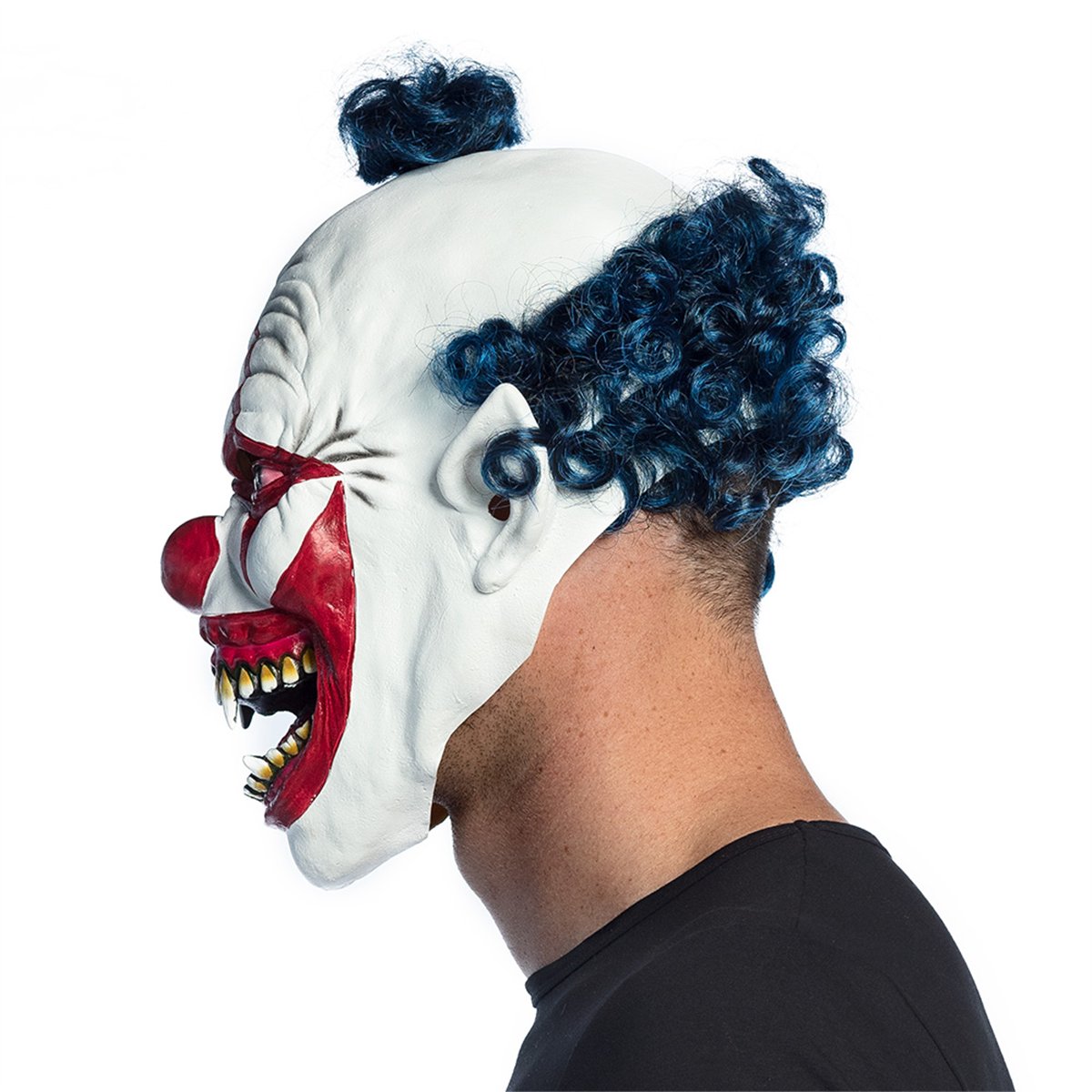 Scream Mask med huva vit och svart 18x31 cm Scream Mask med huva vit och svart 18x31 cm